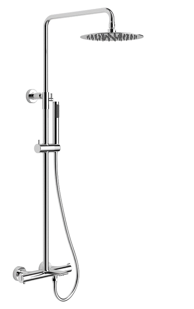 Фото Душевая система Chiezza Atalora с термостатом, хром 