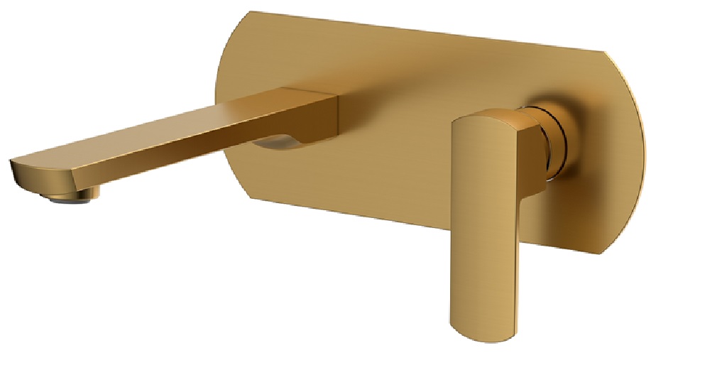 Фото Настенный смеситель для раковины CHIEZZA Ribago, матовое золото