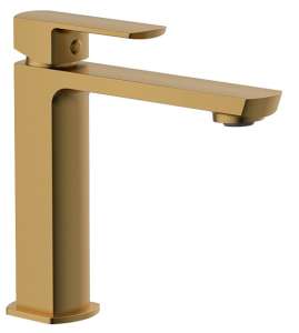 Однорычажный смеситель для раковины CHIEZZA Ribago, матовое золото