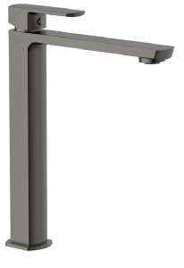 Однорычажный смеситель для раковины CHIEZZA Ribago, серый цвет оружейного металла, высокий