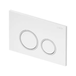 Клавиша смыва белая/хромированные кольца, пластик CHIEZZA CH005AATA 165*245*14.5мм
