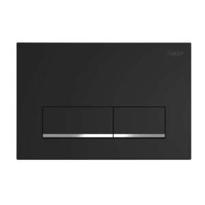 Клавиша смыва черная матовая/хромированная полоска, пластик CHIEZZA CH012DATA 165*245*14.5мм