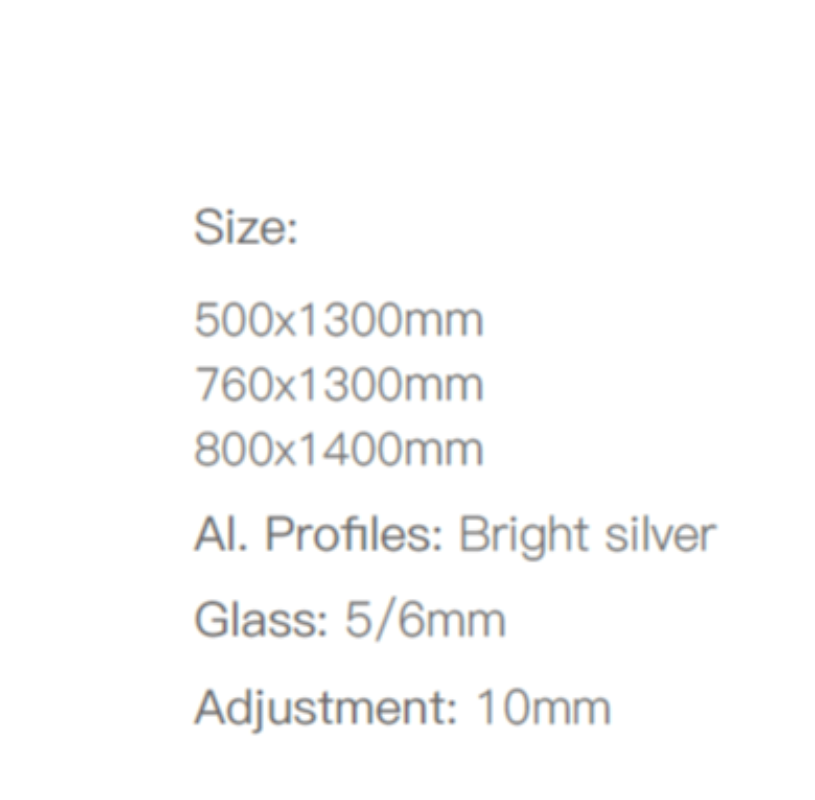 Дополнительное фото №2 Душевое ограждение CHIEZZA FSE18099 800*1400 прозр стекло 6мм, профиль хром